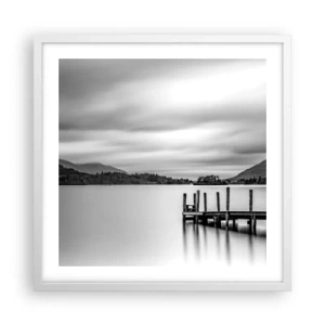 Affisch i vit ram - Mildhet och styrka - 50x50 cm