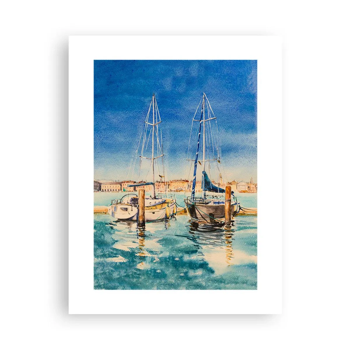 Affisch - Solig lagun - 30x40 cm