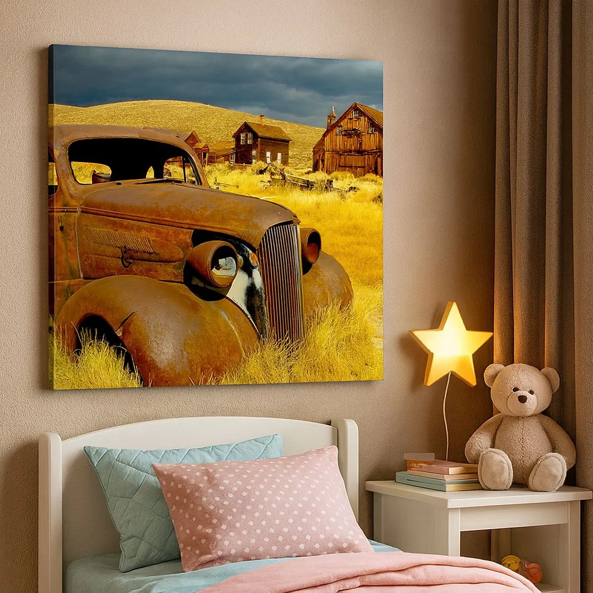 Canvastavla - Bild på duk - Välförtjänt vila - 30x30 cm