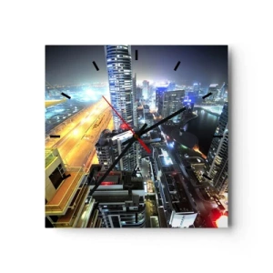 Väggklocka - Klocka på glas - Underverk på öknen - 30x30 cm