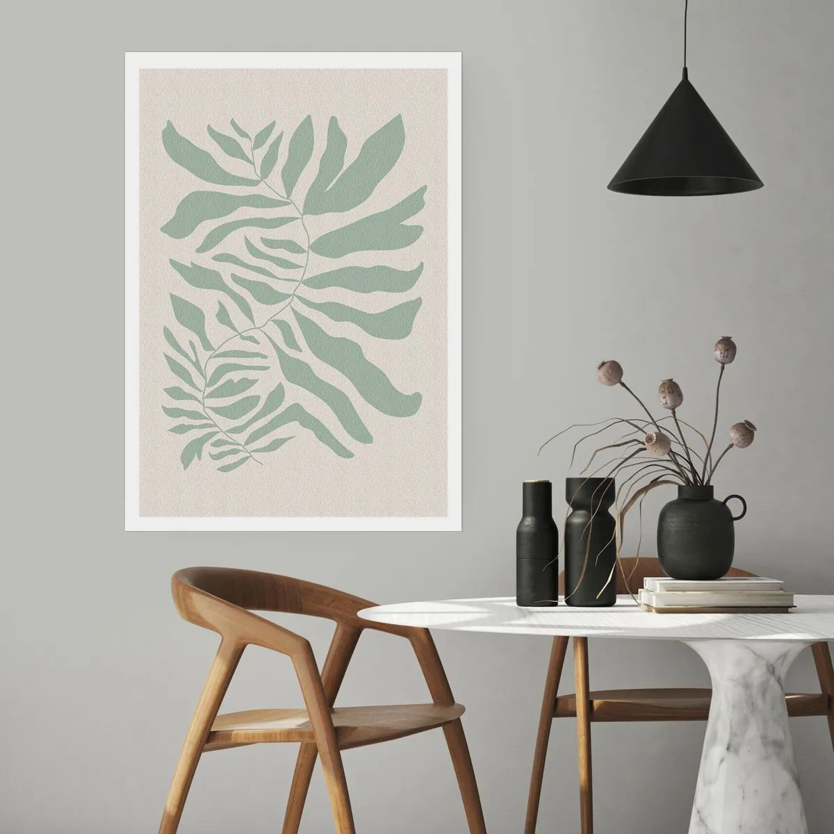 Affisch - Smaragdgrön gren - 70x100 cm