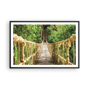 Affisch i svart ram - Upphängd i grönskan - 91x61 cm