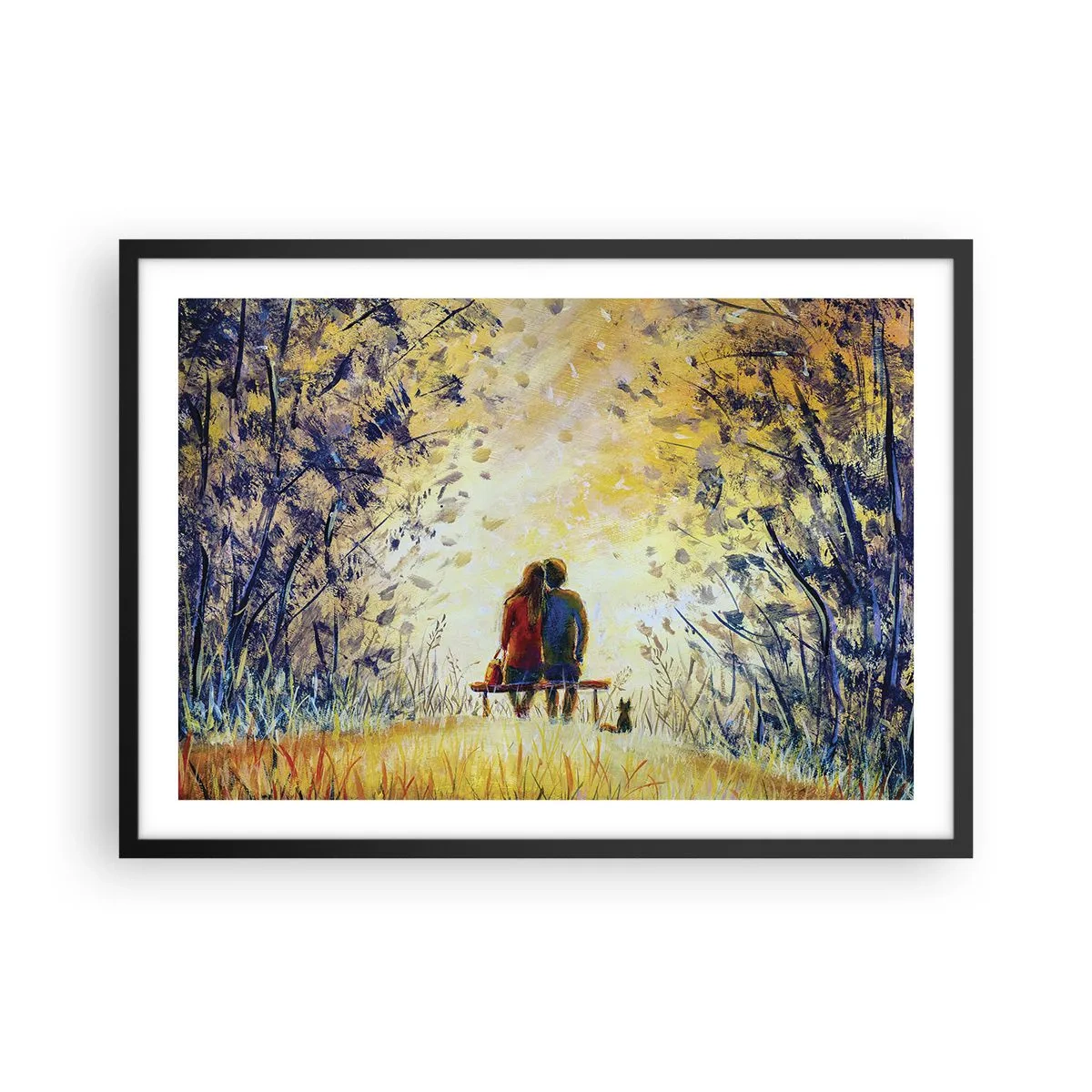 Affisch i svart ram - Magisk stund - 70x50 cm