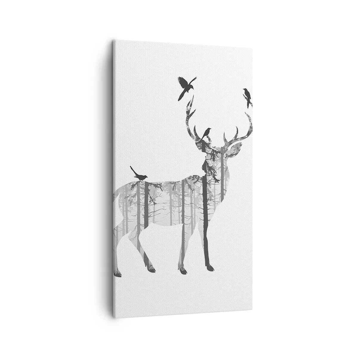 Canvastavla - Bild på duk - Skogens goda ande - 45x80 cm