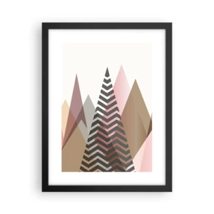 Affisch i svart ram - Utsikt över pyramider - 30x40 cm