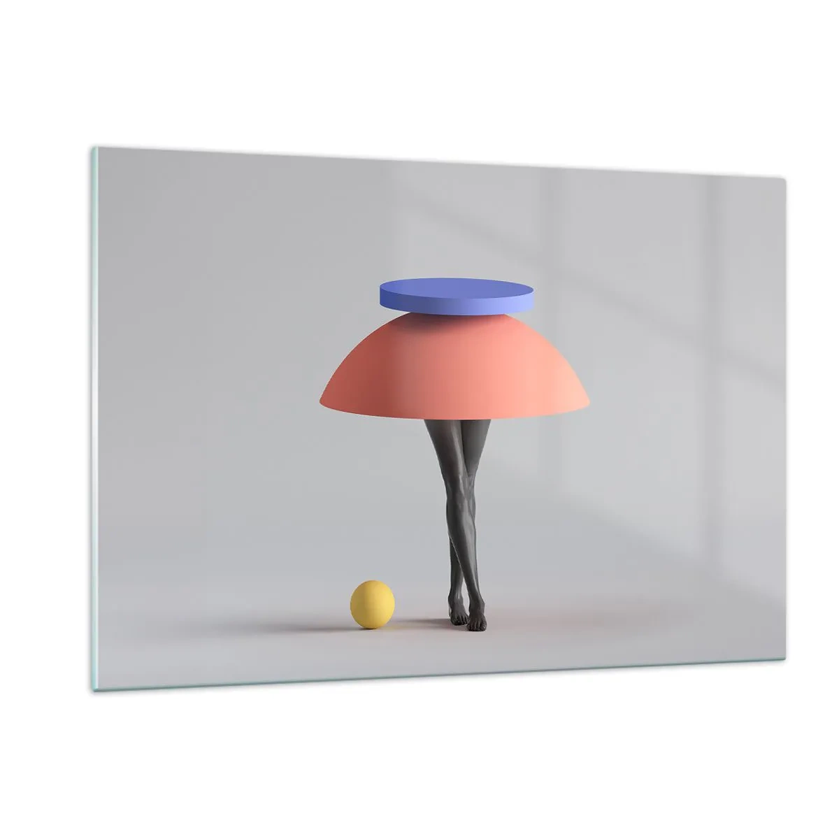 Glastavla - Bild på glas - Surrealistisk komposition - 120x80 cm