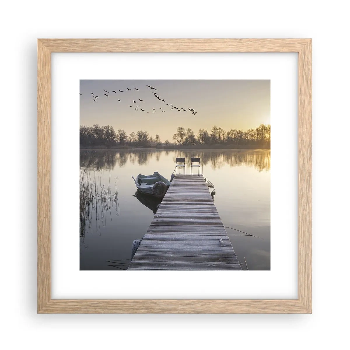 Affisch i ram av ljusek - Kommer tillbaka om en viss tid - 30x30 cm