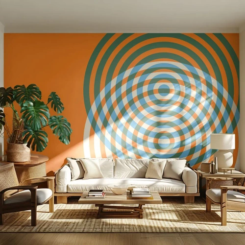 Fototapet Premium Canvas - Abstrakt cirkulär variation - Abstraktion, Bit, distrikt - 200x140 cm
