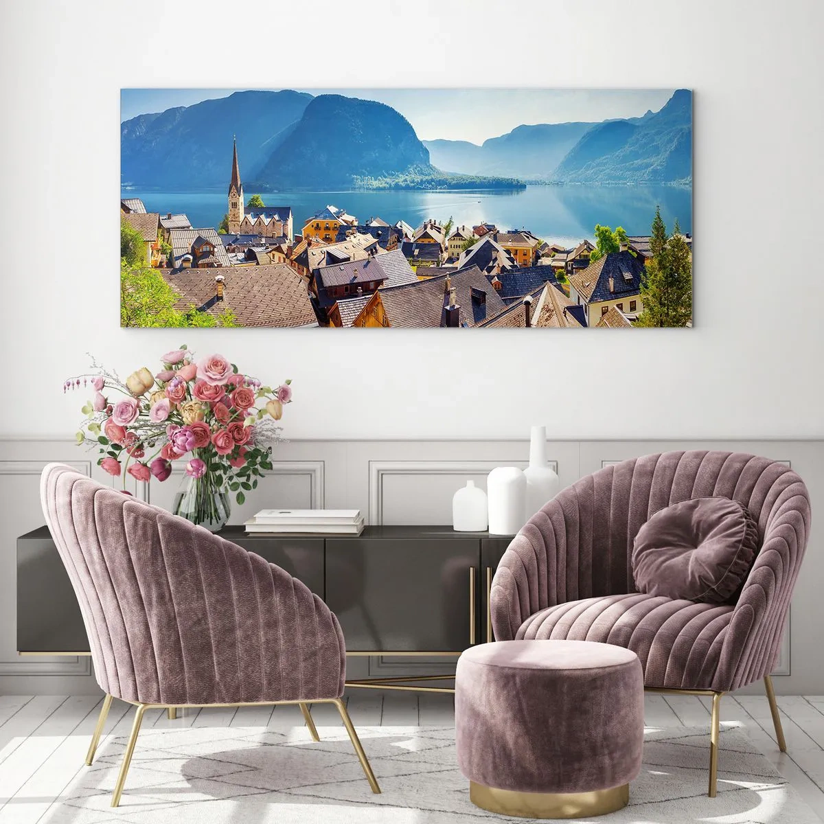 Glastavla - Bild på glas - Mera pittoreskt blir det inte - 100x40 cm