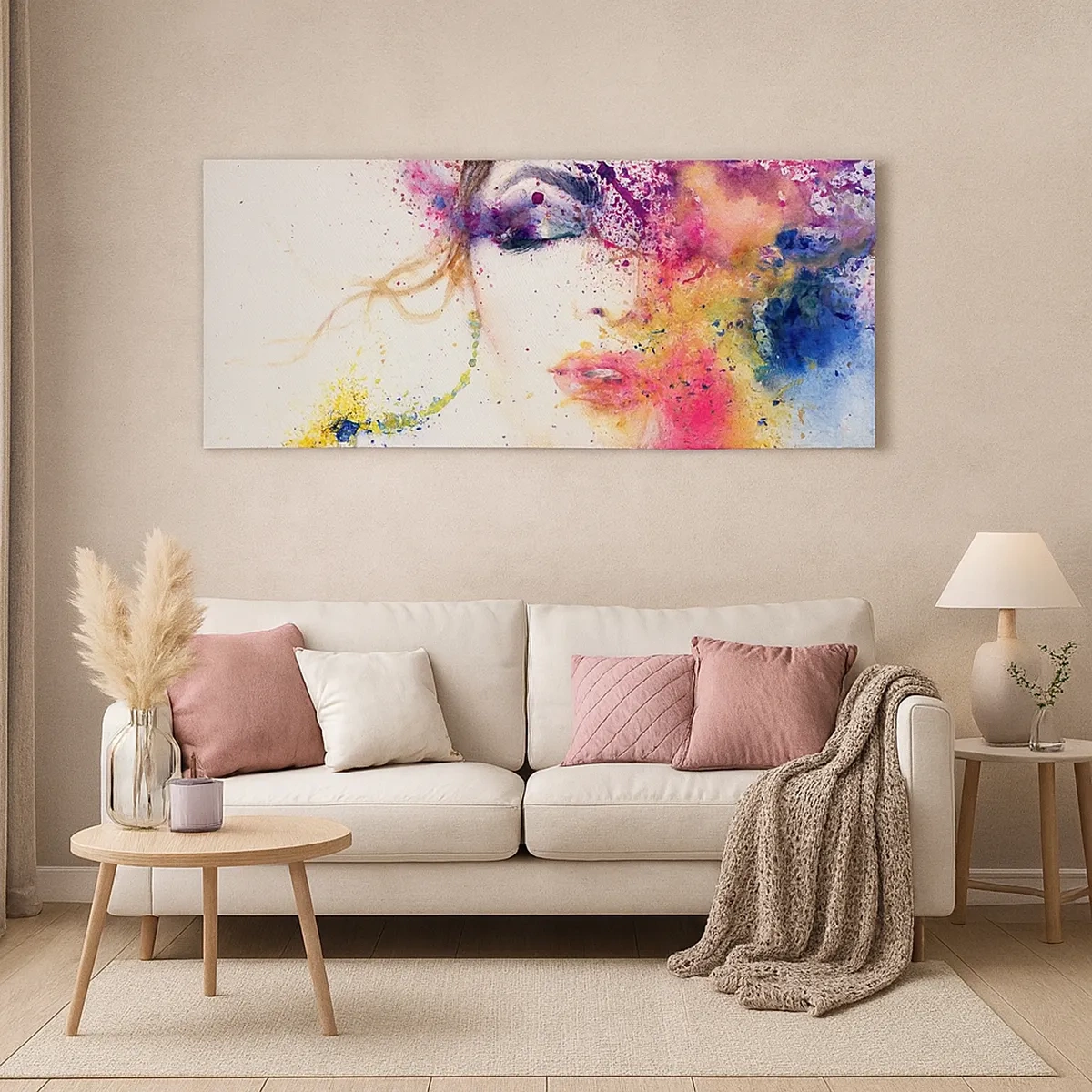 Canvastavla - Bild på duk - Regnbågsyrsel - 30x30 cm