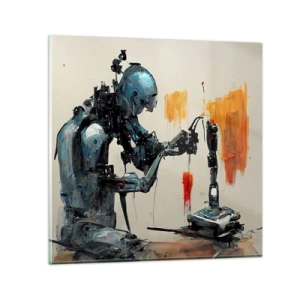 Glastavla - Bild på glas - Kommer i morgon... - 50x50 cm