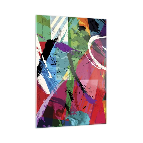 Glastavla - Bild på glas - Snabbt och livligt - 50x70 cm