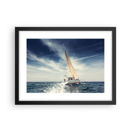 Affisch i svart ram - De hinner inte ikapp oss! - 40x30 cm