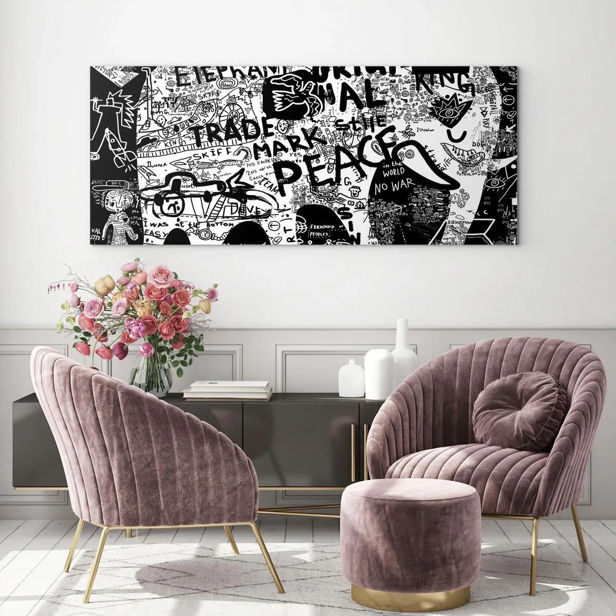 Glastavla - Bild på glas - Rik gatuvärld - 100x40 cm