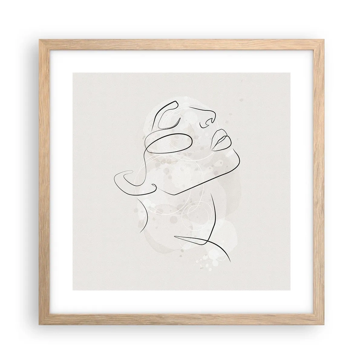 Affisch i ram av ljusek - Drömmens kontur - 40x40 cm