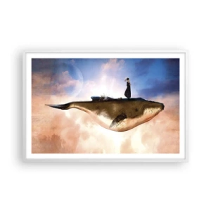 Affisch i vit ram - Överrealistisk resa - 91x61 cm