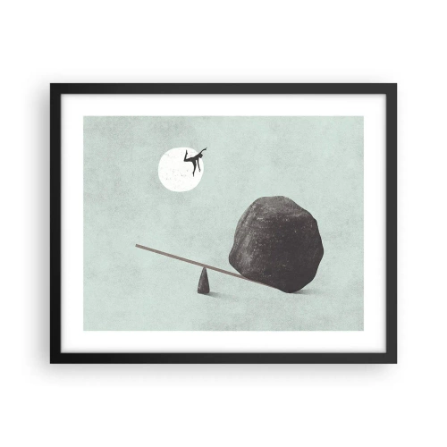 Affisch i svart ram - Uppfylld dröm - 50x40 cm