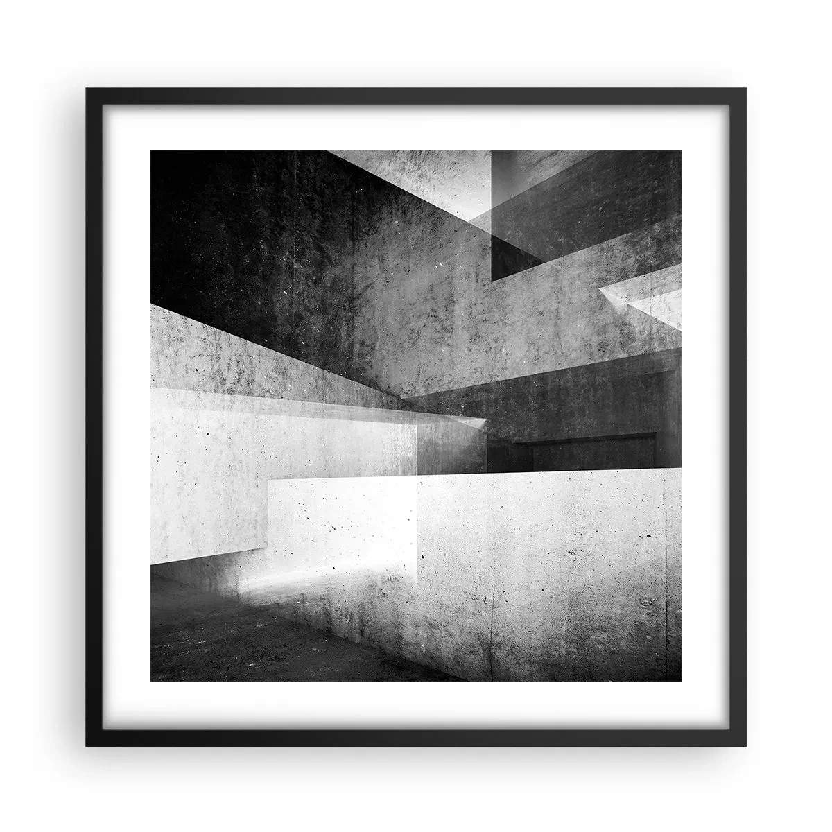 Affisch i svart ram - Rummets struktur - 50x50 cm