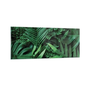 Glastavla - Bild på glas - Omgärdade av grönskan - 100x40 cm