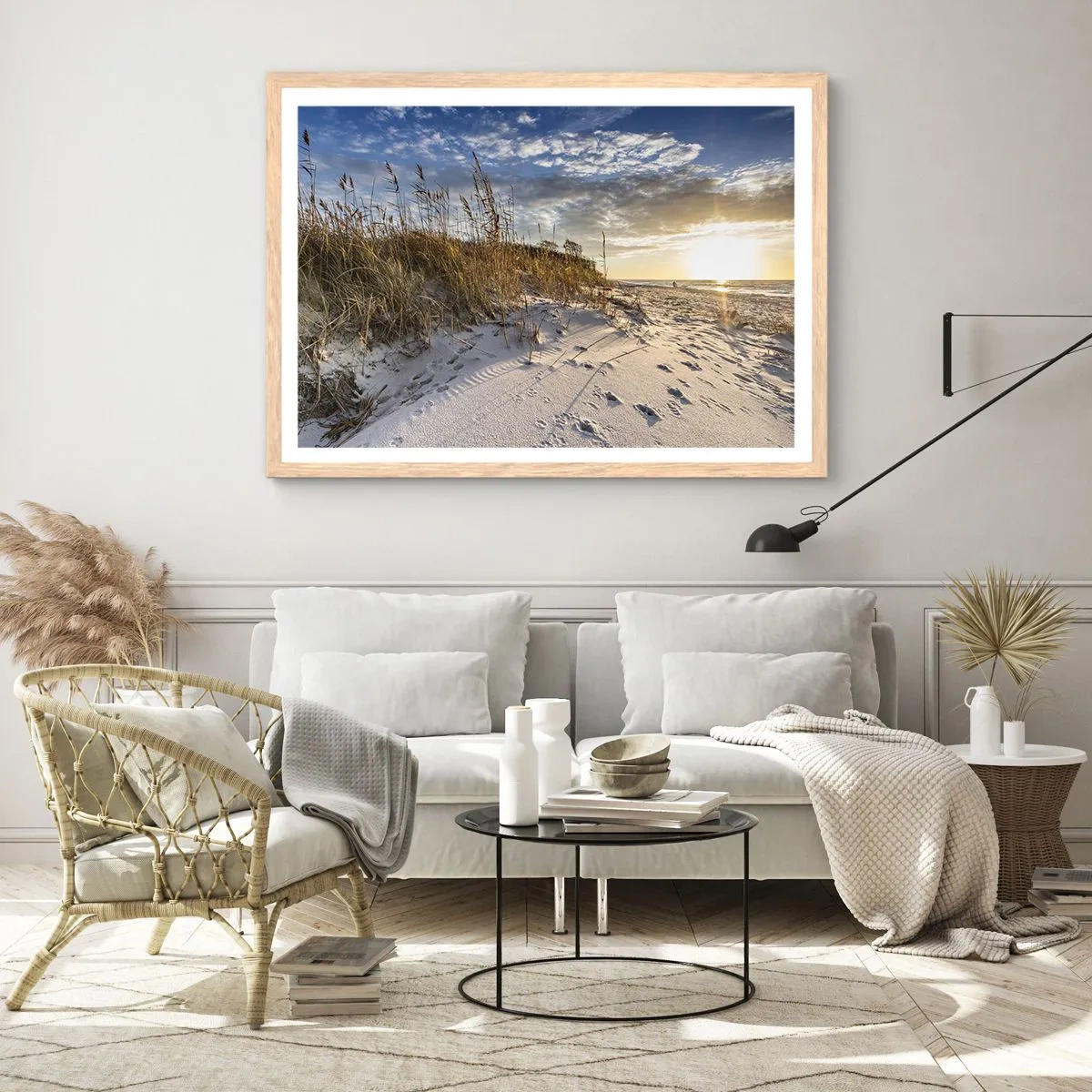 Affisch i ram av ljusek - Inbjudan till promenad - 70x50 cm