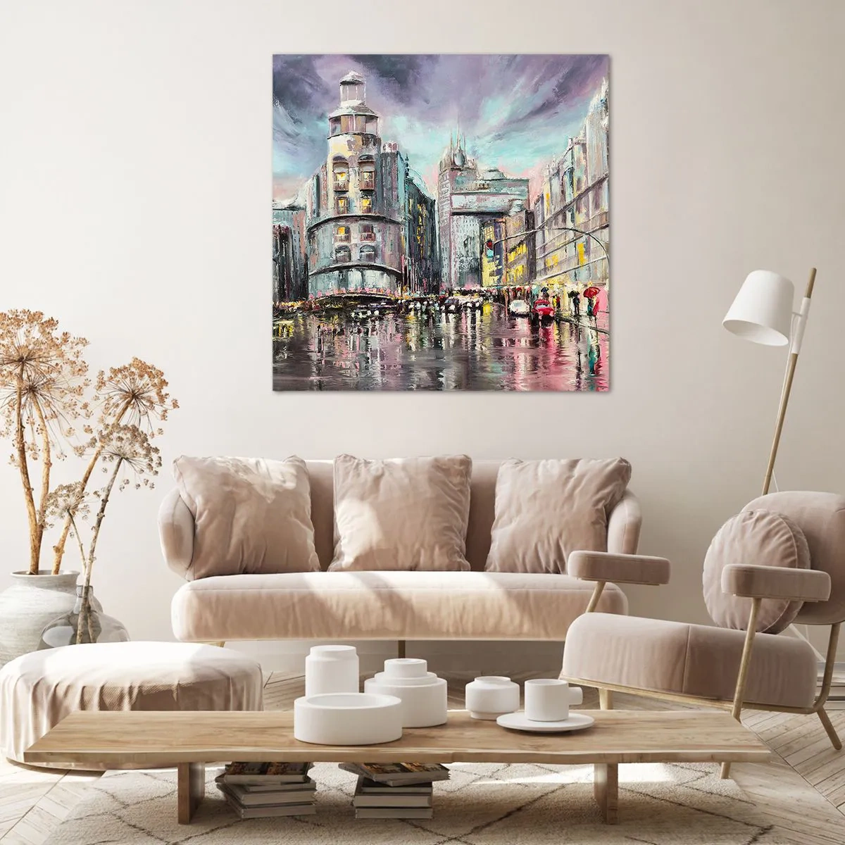 Canvastavla - Bild på duk - Det blir en lyckad kväll - 60x60 cm