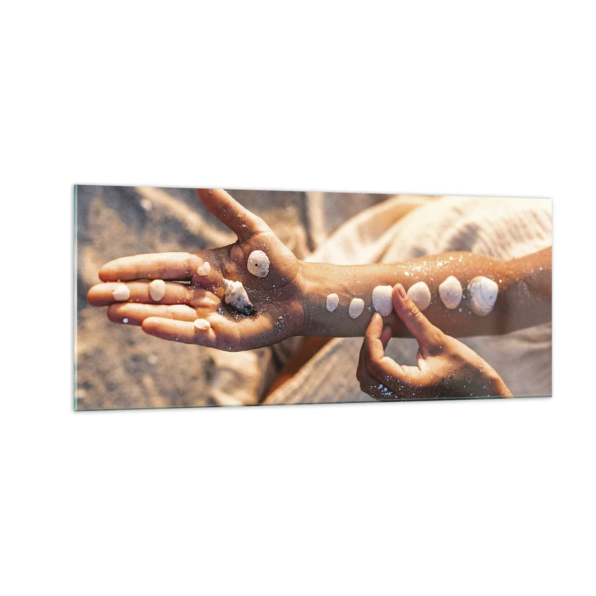 Glastavla - Bild på glas - Skönhet inom handens räckvidd - 100x40 cm