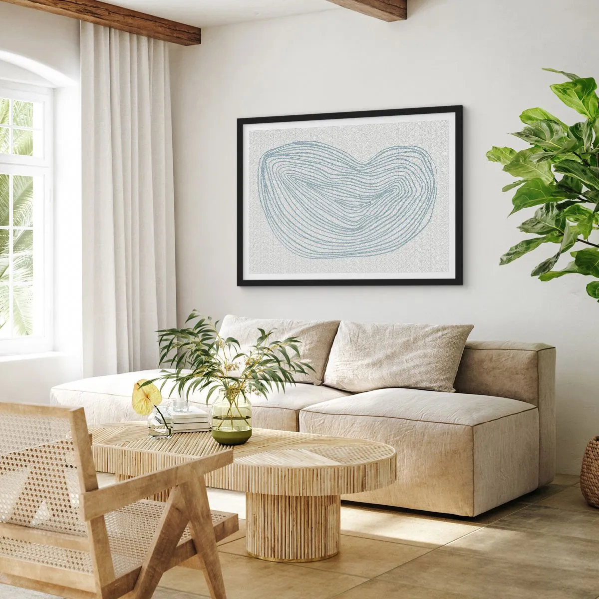 Affisch i svart ram - Droppens leende - 70x50 cm