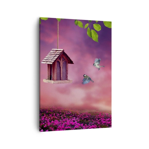 Canvastavla - Bild på duk - Inbjudan till middag - 50x70 cm