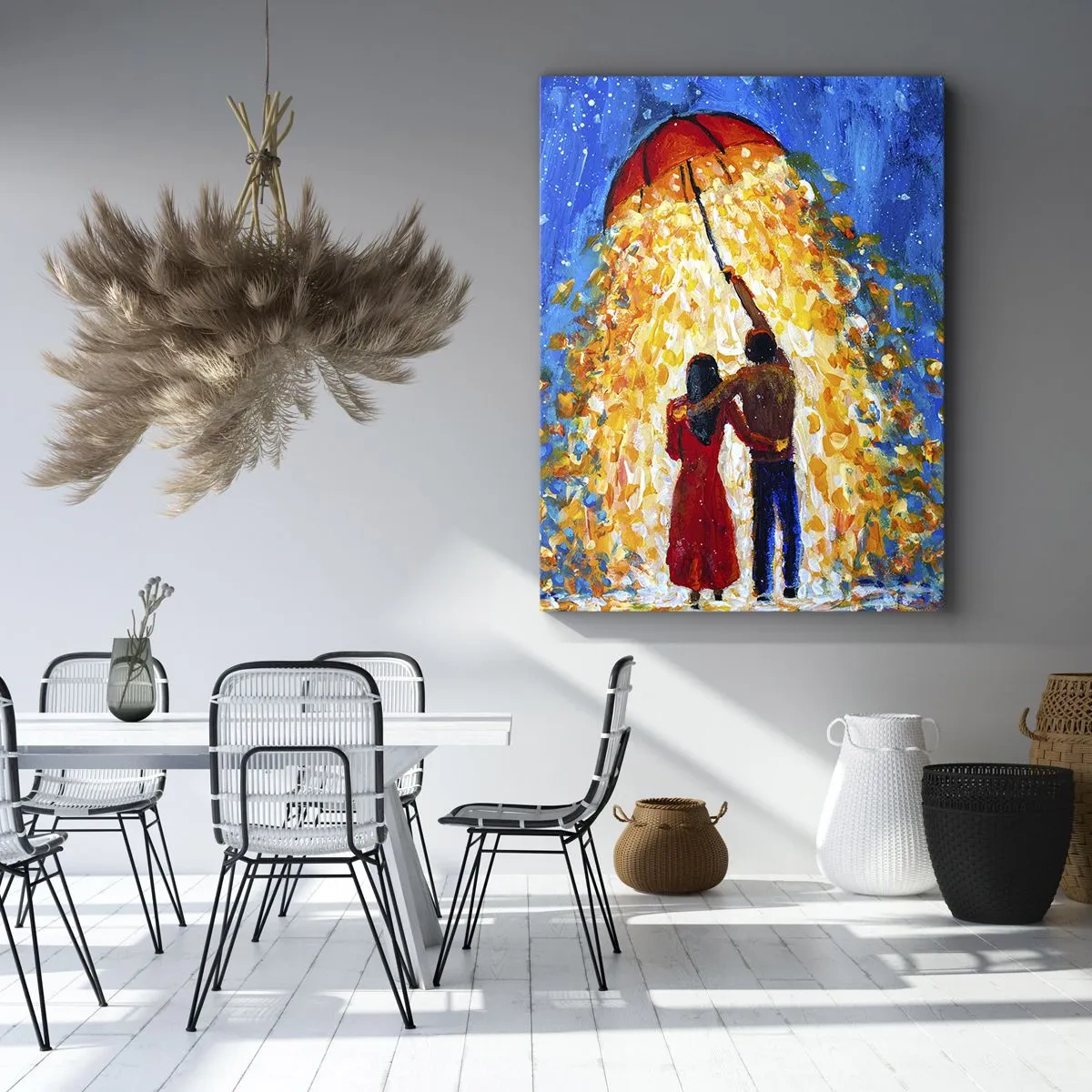 Canvastavla - Bild på duk - Magi på en regnig kväll? - 50x70 cm