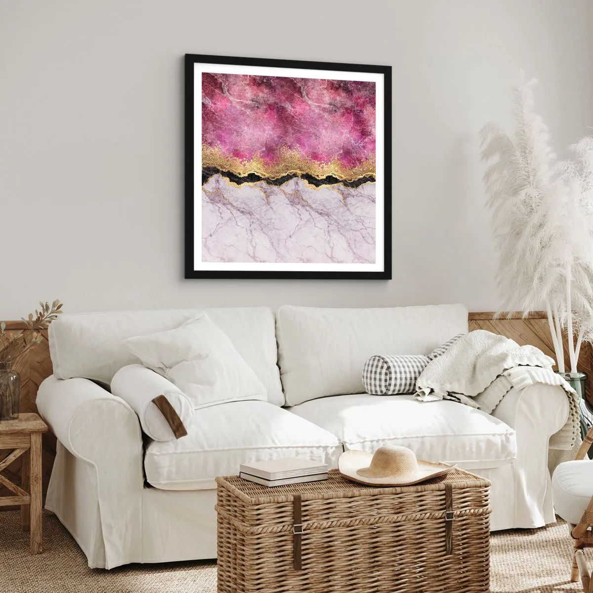 Affisch i svart ram - På gränsen - 60x60 cm
