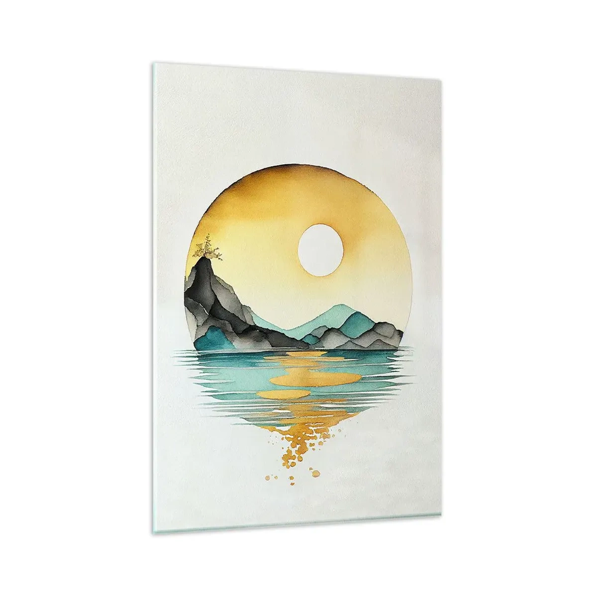 Glastavla - Bild på glas - I en cirkel av skönhet - 80x120 cm