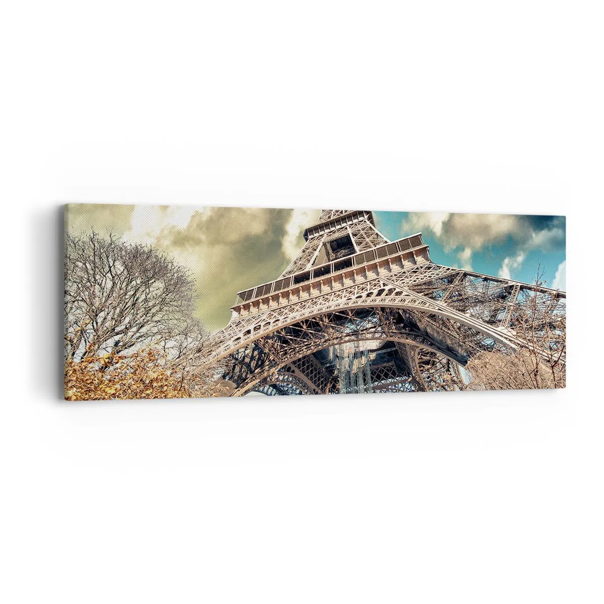 Canvastavla - Bild på duk - Och på hösten i Paris... - 90x30 cm