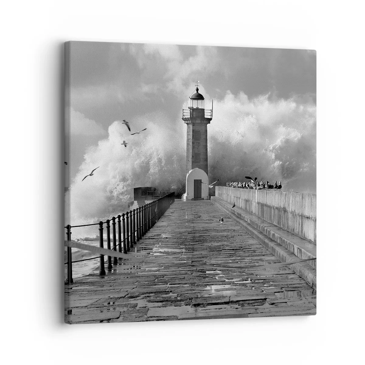 Canvastavla - Bild på duk - Orädd  - 30x30 cm