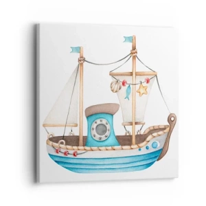 Canvastavla - Bild på duk - Ohoj, äventyret! - 30x30 cm