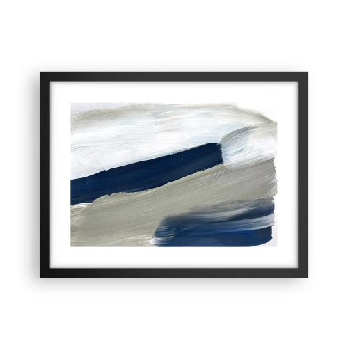 Affisch i svart ram - Möte med vitt - 40x30 cm