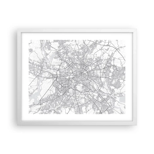 Affisch i vit ram - Berlins blomma - 50x40 cm