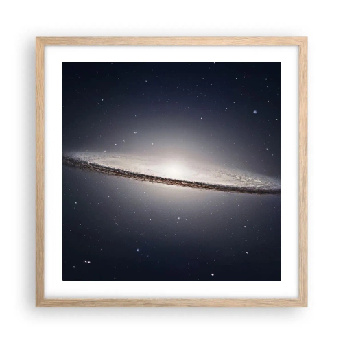 Affisch i ram av ljusek - En gång i en galax långt, långt borta.... - 50x50 cm