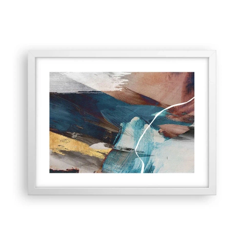 Affisch i vit ram - Med styrka och energi - 40x30 cm