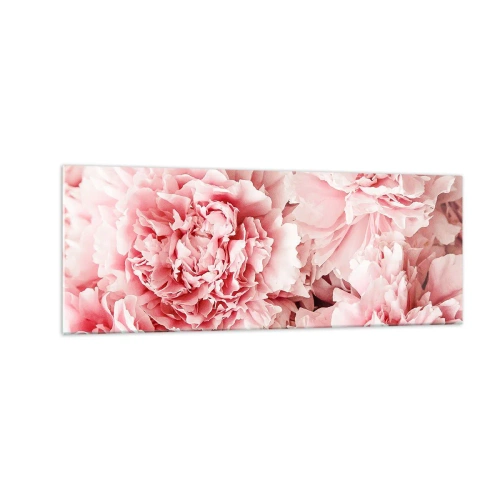 Glastavla - Bild på glas - Rosa dröm - 140x50 cm