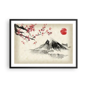 Affisch i svart ram - Bli kär i Japan - 70x50 cm