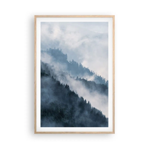 Affisch i ram av ljusek - Fjällens mystik - 61x91 cm