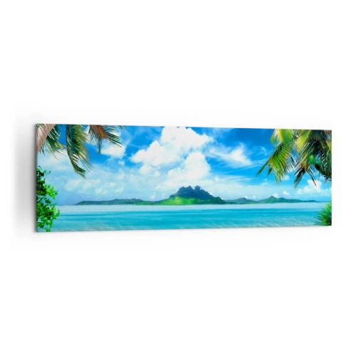 Canvastavla - Bild på duk - Tropikens azur - 160x50 cm