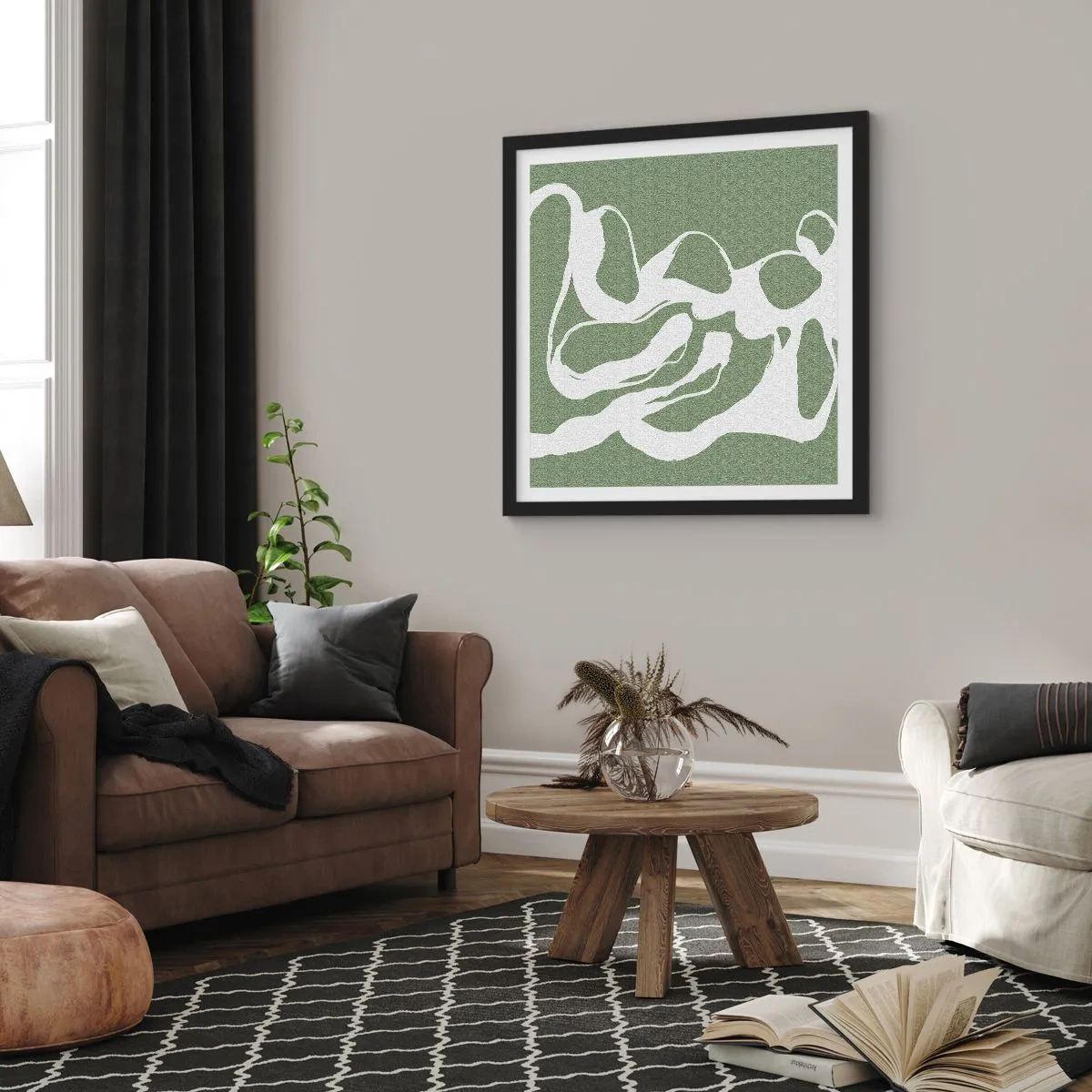 Affisch i svart ram - Rymdens kallelse - 40x40 cm