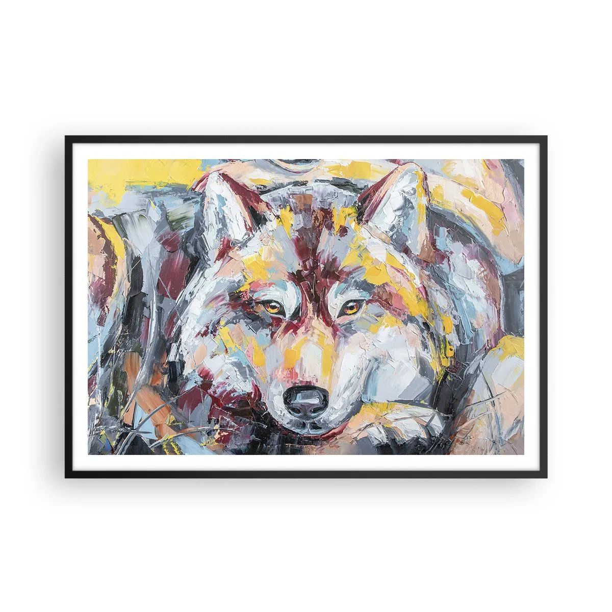 Affisch i svart ram - Lugnt bland de närmsta - 100x70 cm