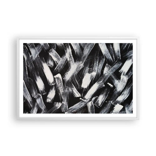 Affisch i vit ram - Abstraktion i industriell anda - 91x61 cm