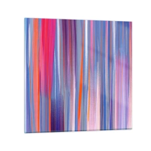 Glastavla - Bild på glas - Uppstigning i regnbåge - 30x30 cm
