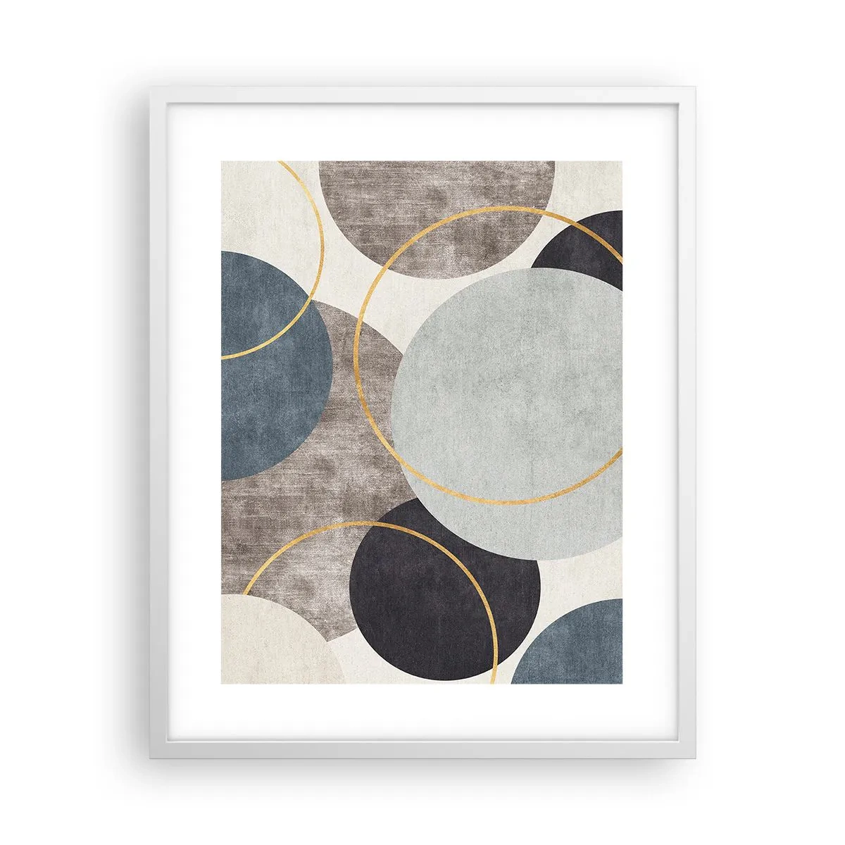 Affisch i vit ram - Cirkel efter cirkel - 40x50 cm