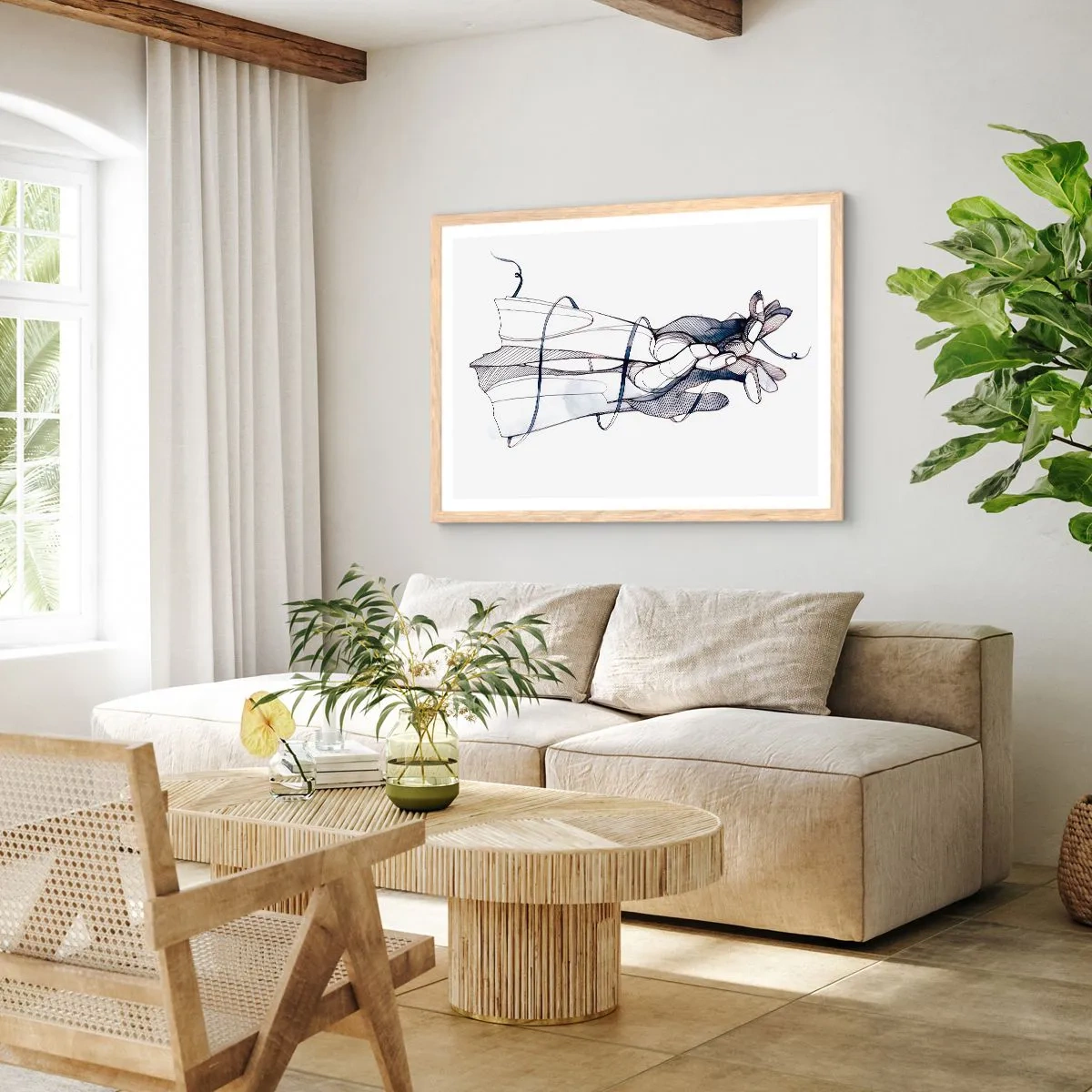 Affisch i ram av ljusek - Smekningens studie - 50x40 cm