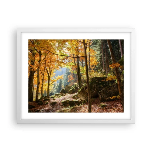 Affisch i vit ram - Dags att vila - 50x40 cm