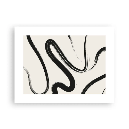 Affisch - Svart och vit elegans - 40x30 cm